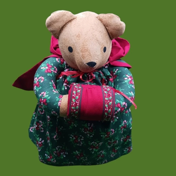 Vintage overly raker christmas bear plush decoration - Picture 6 of 8